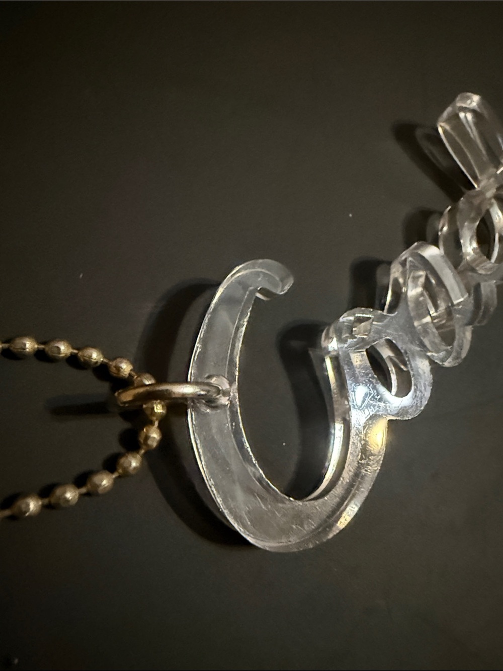 COACH Clear Acrylic Hang Tag Bag Charm preloved - Picture 5 of 12